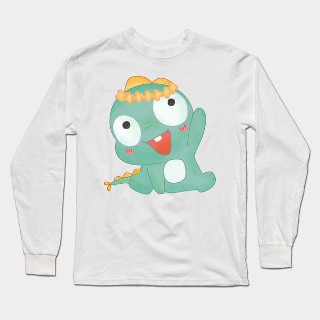 Cartoon Cute Dragon Art Long Sleeve T-Shirt by MariaStore